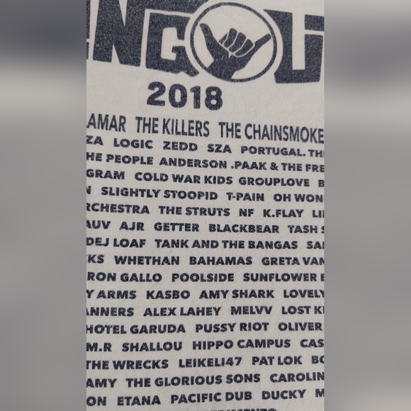 The 2018 Hangout Festival Long Sleeve Concert Tee Kendrick Lamar Back Medium - Picture 6 of 13